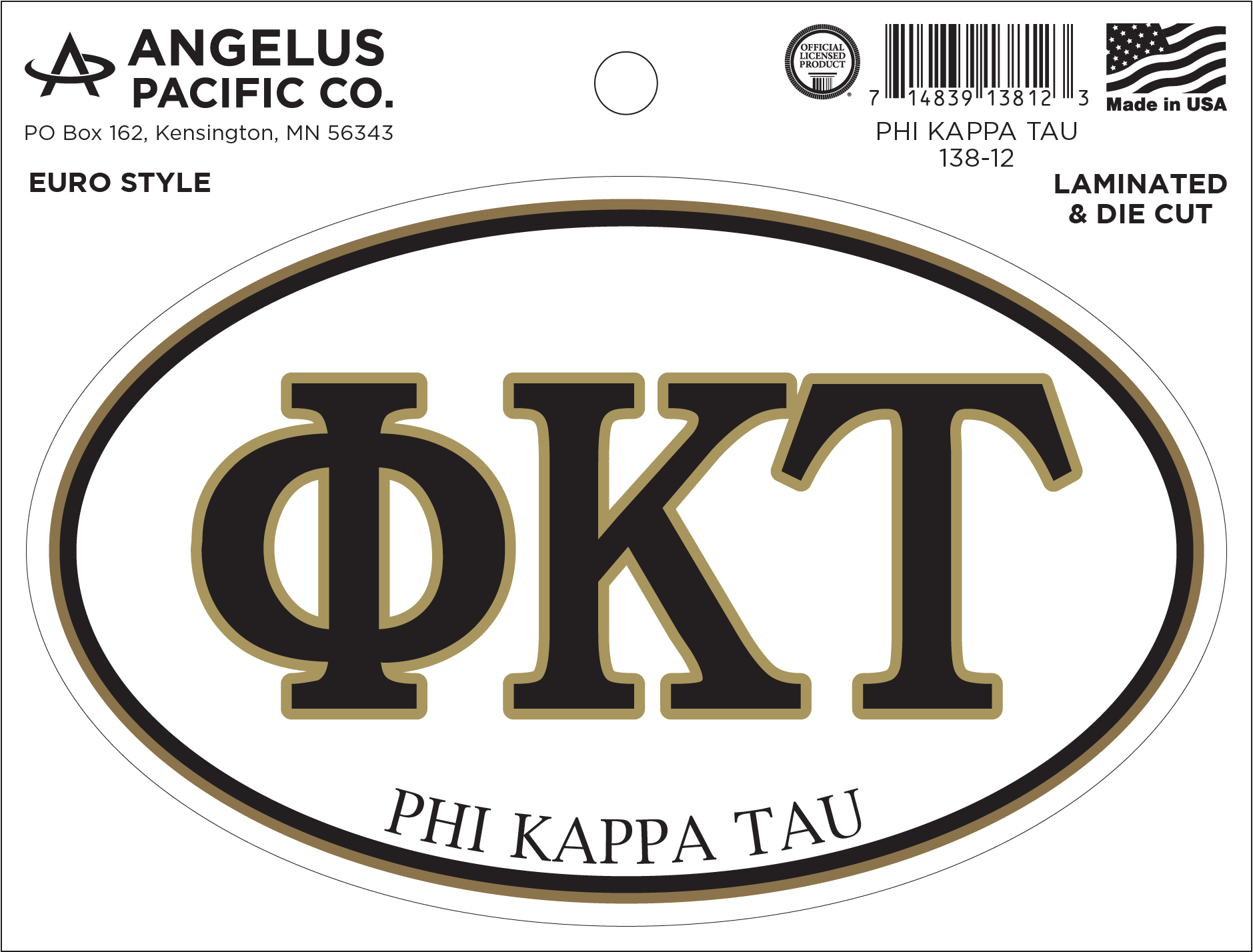 Fraternity Euro Syle Decals