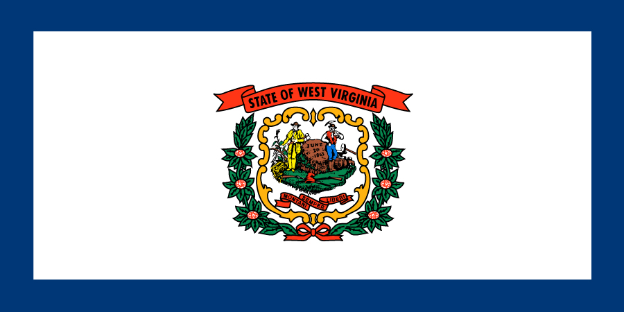 Sticker: State Flag - West Virginia (1.5in x 3in)