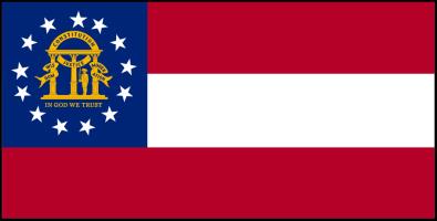 Sticker: State Flag - Georgia (1.5in x 3in)
