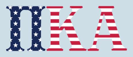 Fraternity American Flag Greek Letter Decals