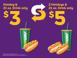 Hotdog and Drink Deal Picket Sign