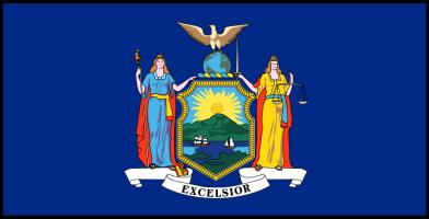 Sticker: State Flag - New York (1.5in x 3in)