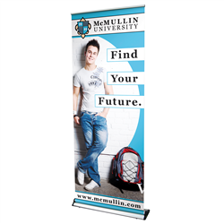 Superb Telescoping Retractable Banner Display with 78x33 Banner