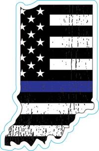 Indiana Thin Blue Line Decal