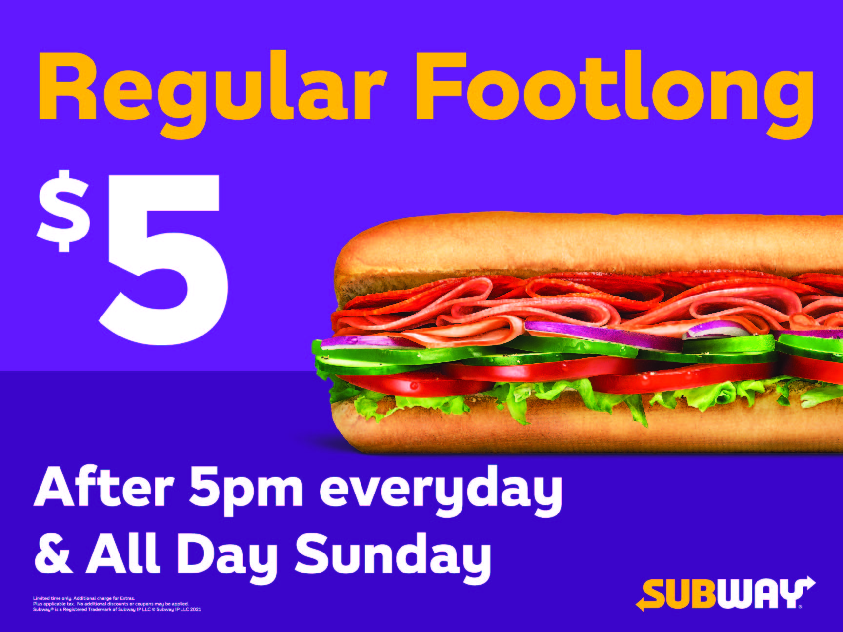 $5 Footlong 01 Stand Topper