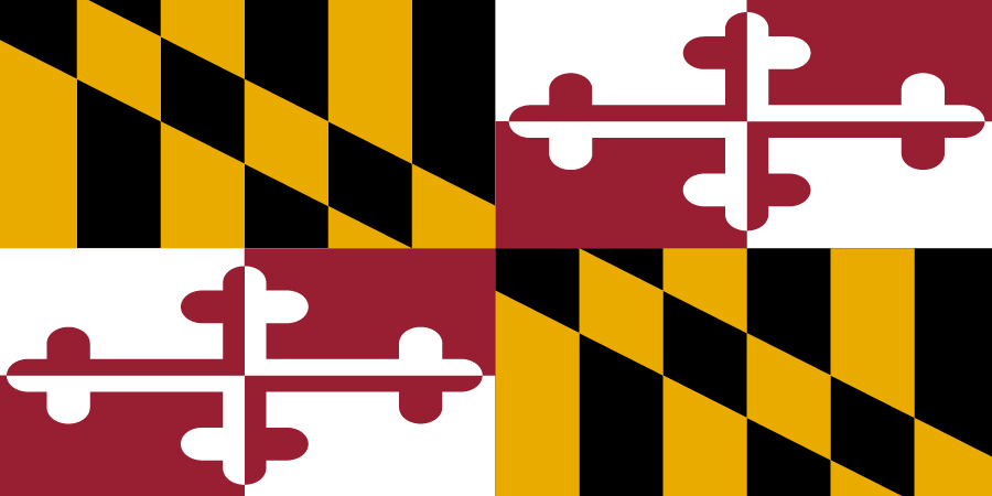 Sticker: State Flag - Maryland (1.5in x 3in)