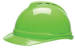 MSA V-Gard 500® Cap Standard: Hi-Viz Lime Green Hat