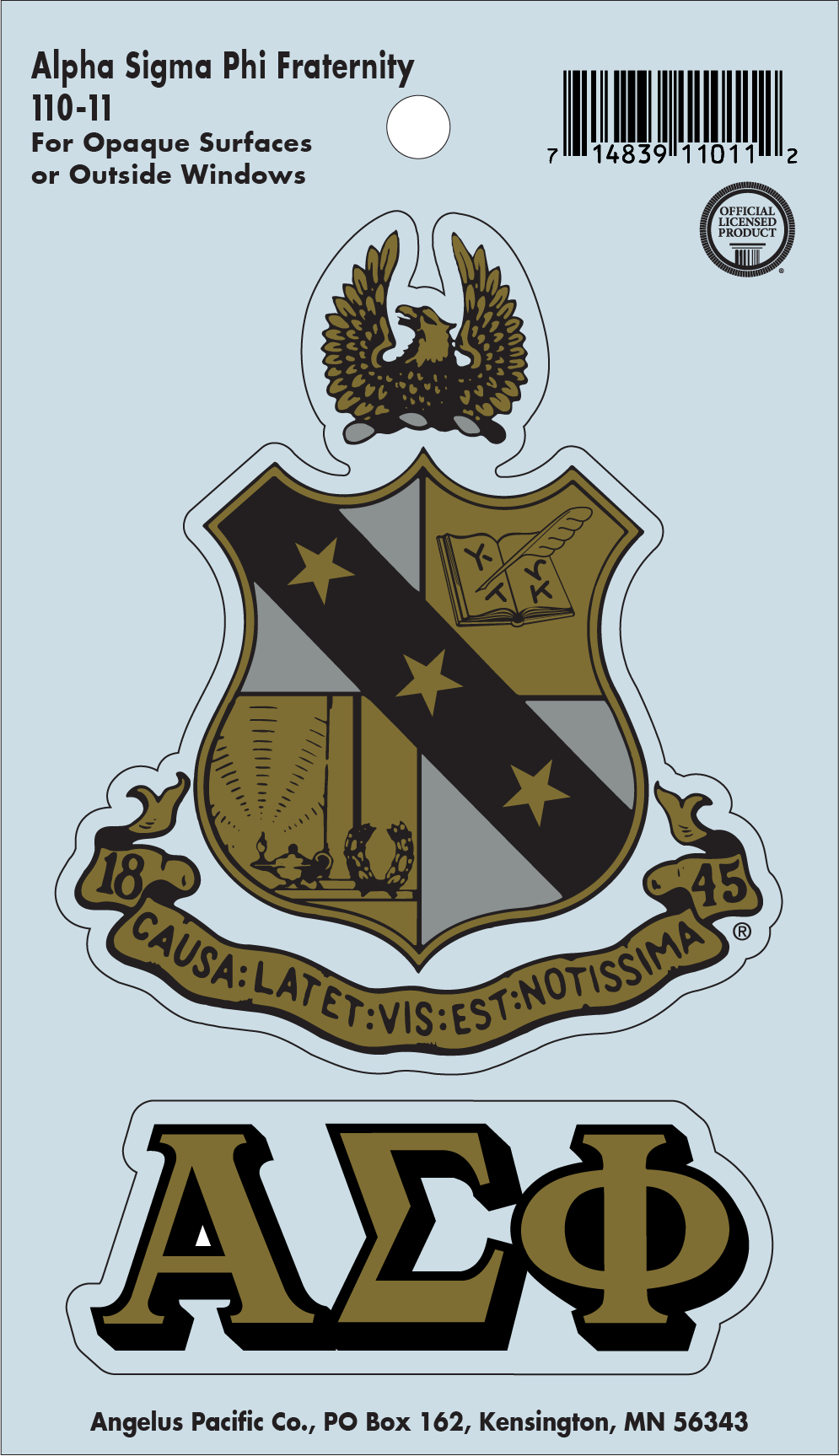 Fraternity Crest Decals