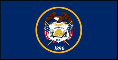 Sticker: State Flag - Utah (1.5in x 3in)