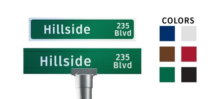 Extruded Sign with Suffix and Street Number