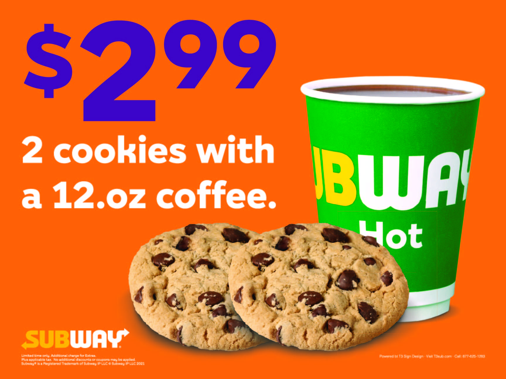 $2.99 Cookies and Coffee Panel Insert