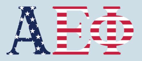 Sorority American Flag Letter Decals
