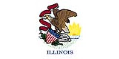 Sticker: State Flag - Illinois (1.5in x 3in)