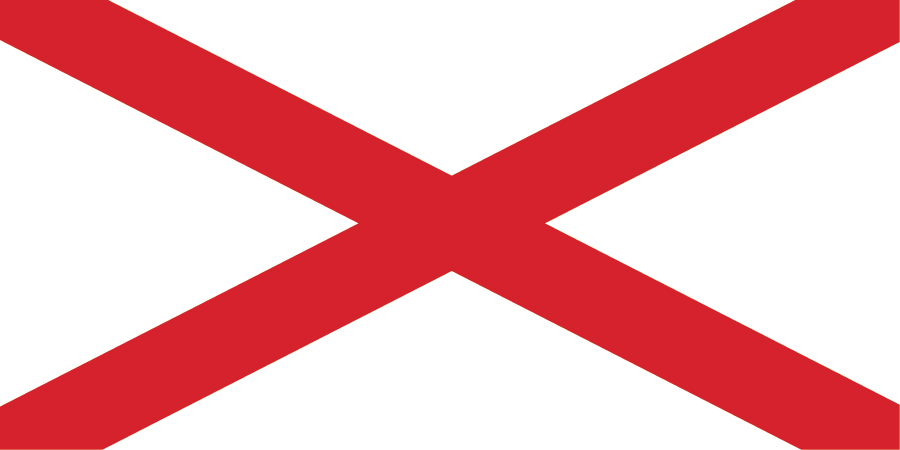 Sticker: State Flag - Alabama (1.5in x 3in)
