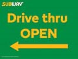 Drive-Thru Open Left Arrow Picket Sign