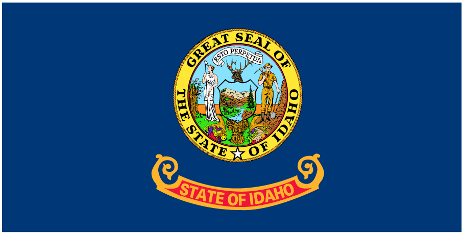 Sticker: State Flag - Idaho (1.5in x 3in)