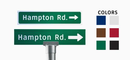 Extruded Street Sign with Direction Arrow Product